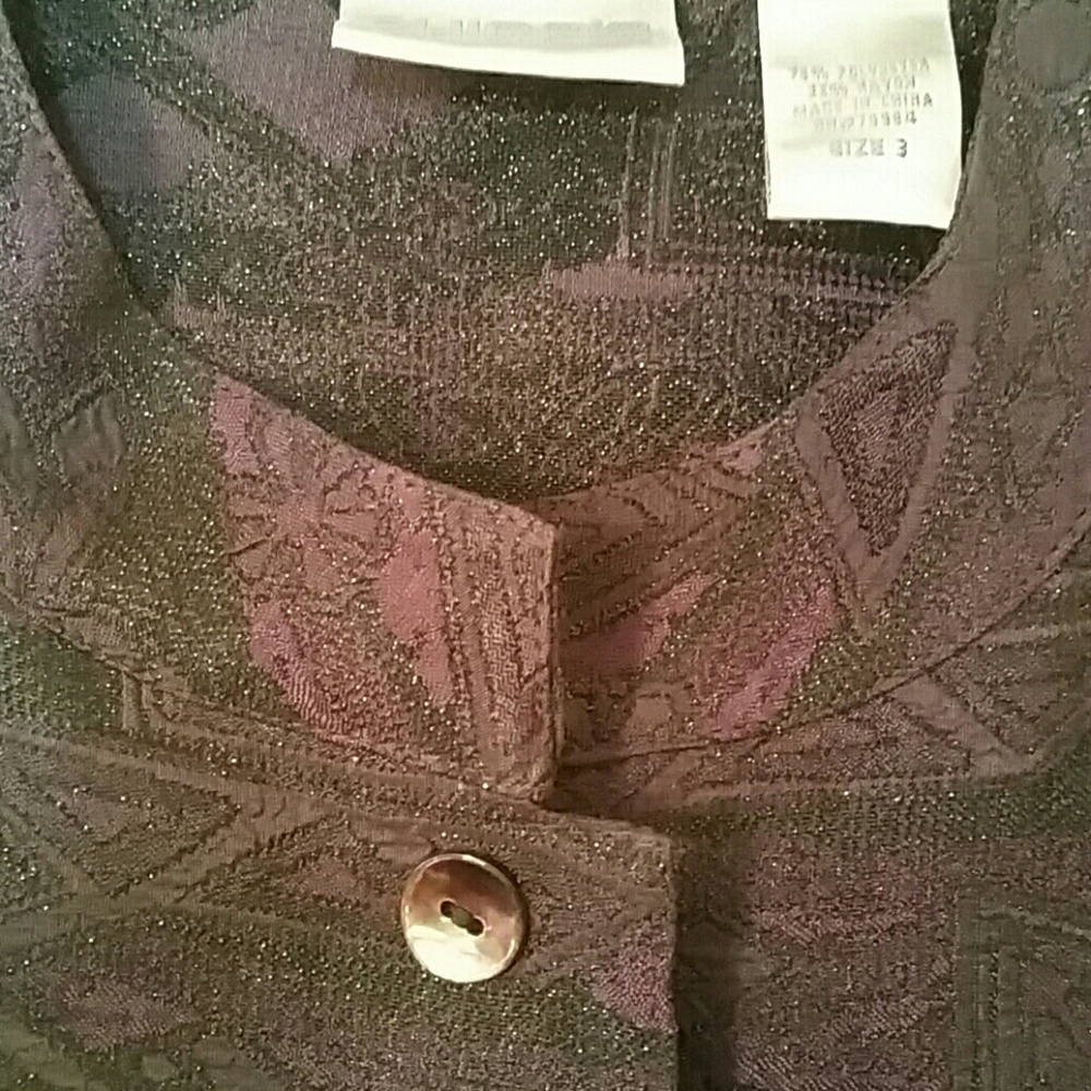 Chicos Mandarin Collar Embellished Tunic - Picture 4 of 5